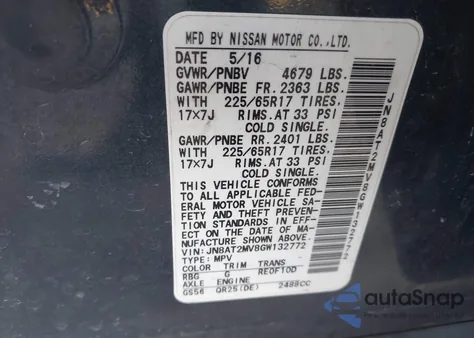 2016 Nissan Rogue S from USA, damaged, VIN JN8AT2MV8GW132772